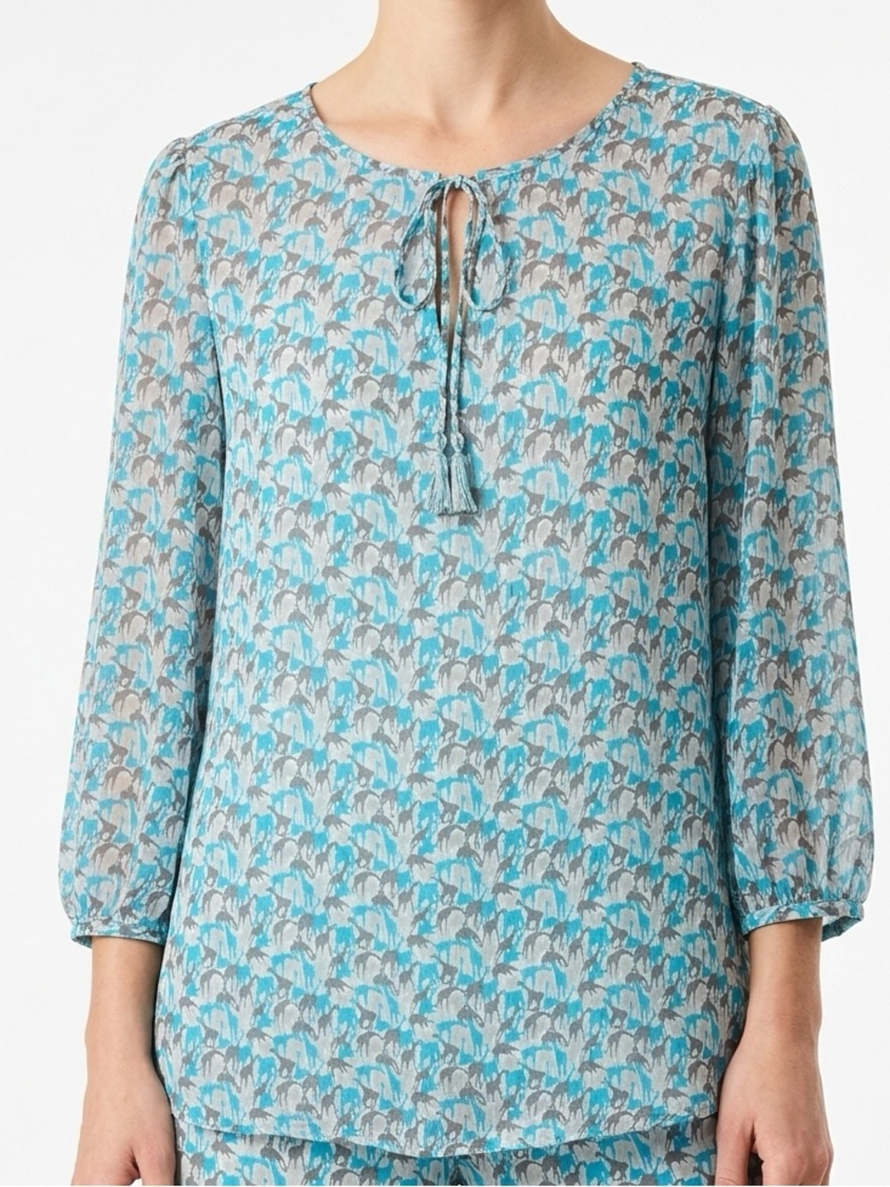 ✌️4 for $20✌️ Banana republic printed sheer blouse